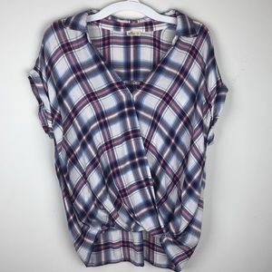 HOLLISTER Flannel Designed Blouse